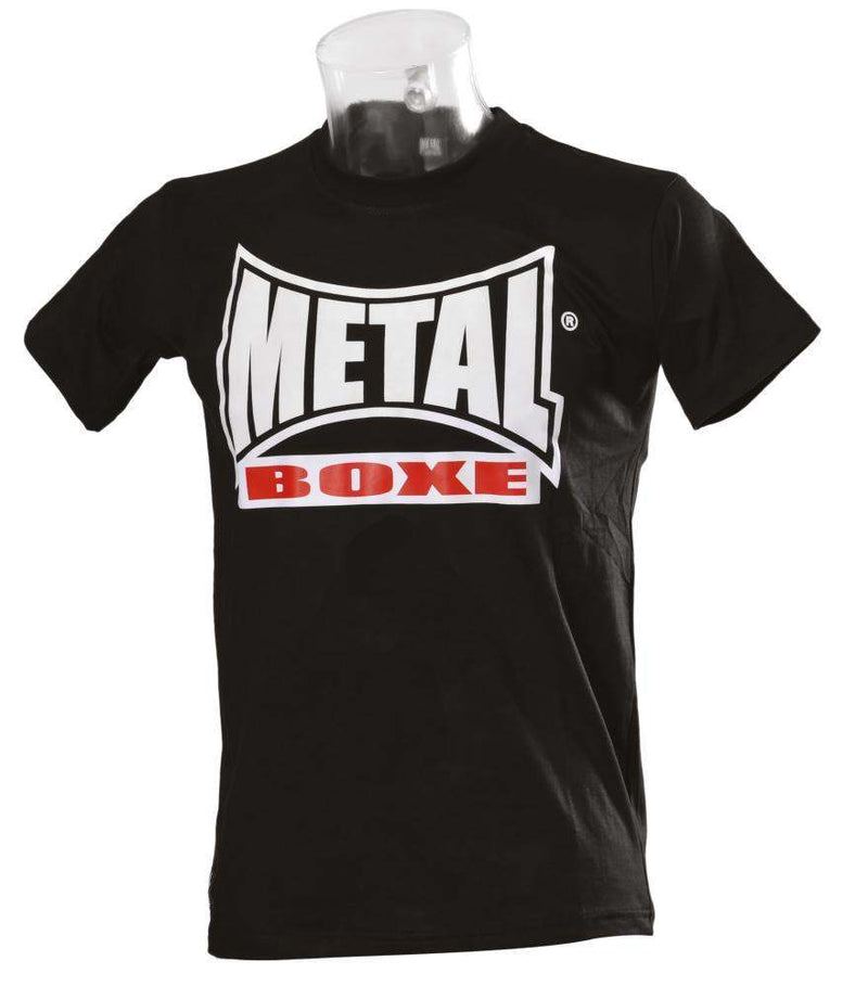 T-shirt noir Visual Metal Boxe – Confort et style sportif