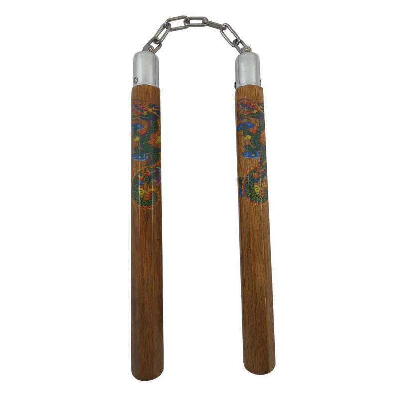 Nunchaku bois chaine octogonal Dojo Master Dragon - ARC101