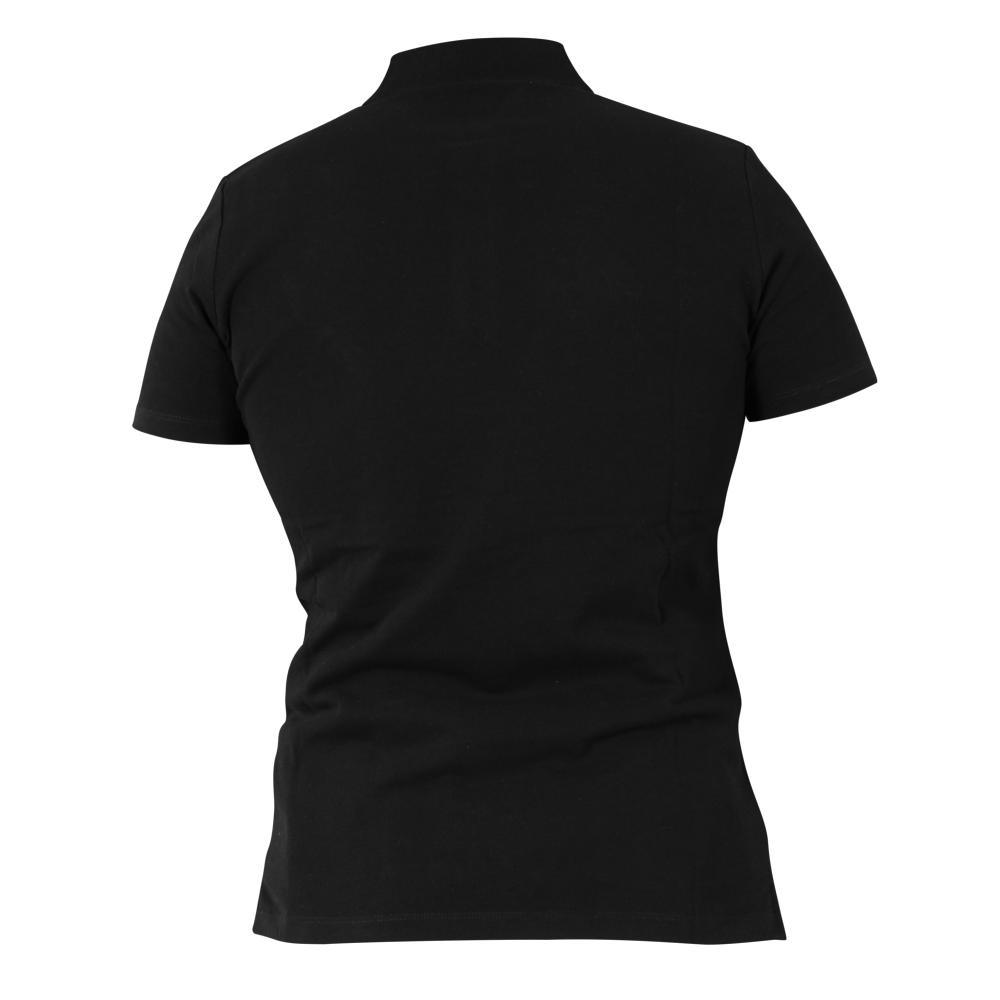 Black slim-fit Polo Country Line Adidas short sleeve shirt back view