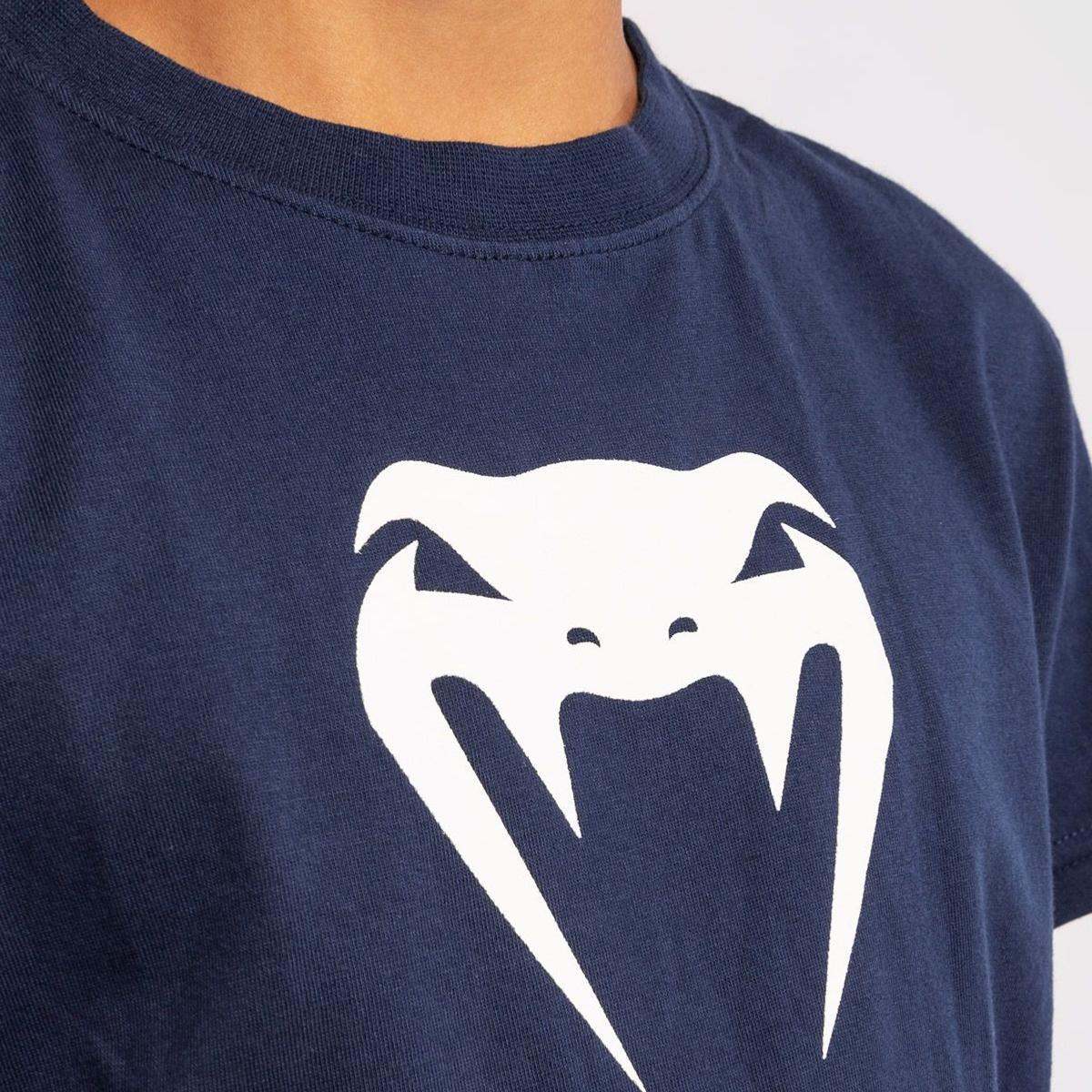 T-shirt Venum Classic enfant bleu marine, col rond et coupe ajustée