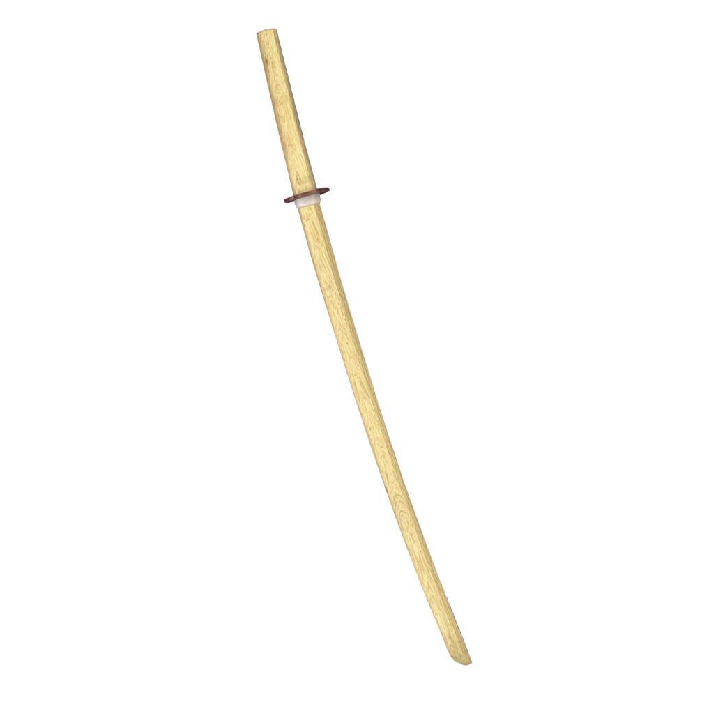 Bokken enfant en hêtre blanc léger avec tsuba pour arts martiaux comme Aïkido et Kendo