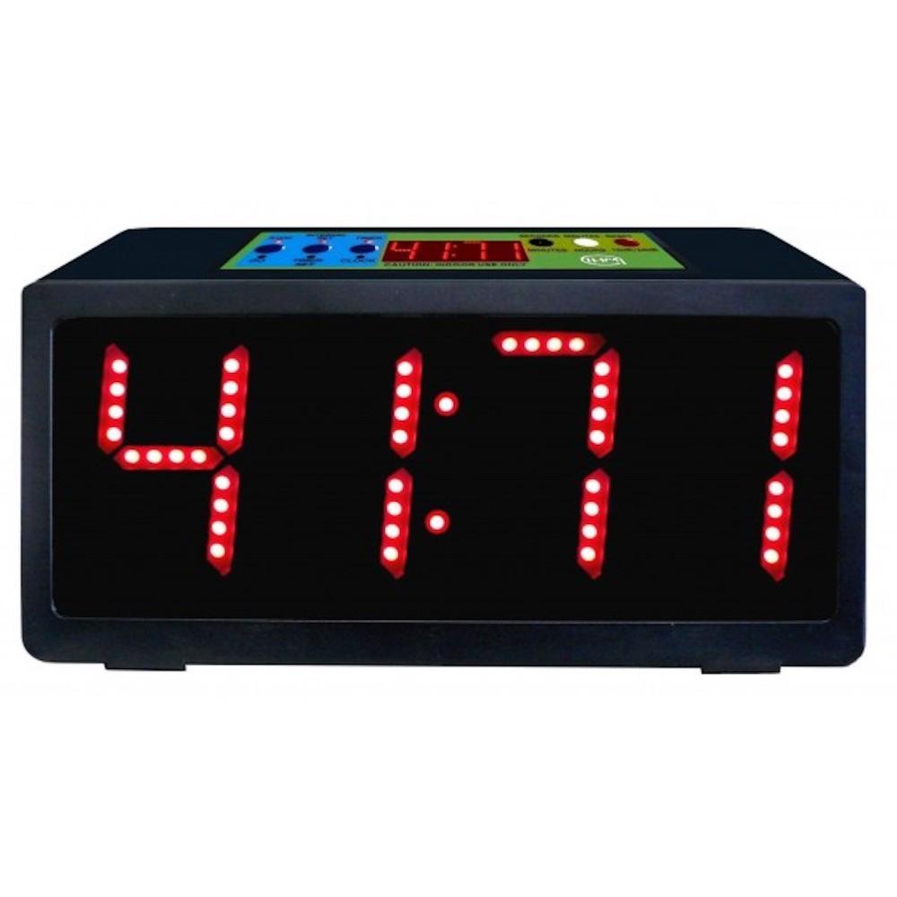 Compteur / décompteur digital de table avec affichage LED rouge grand format pour chronométrage et minuterie.