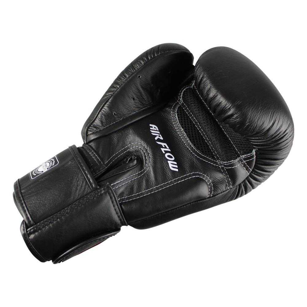 Gants Twins Special Air Flow noirs pour la boxe thaï et le kick boxing